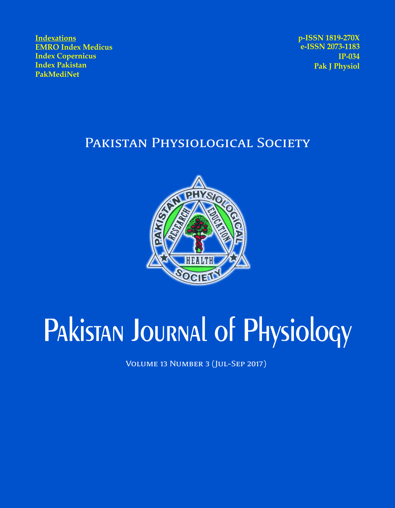 Pak J Physiol 2017;13(3)