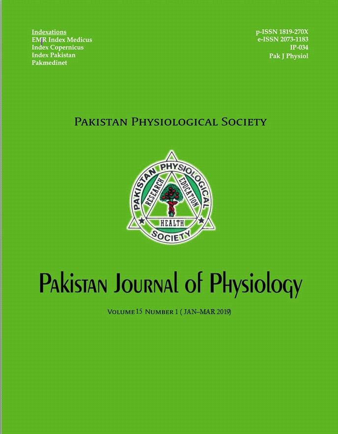 Pak J Physiol 2019;15(1)